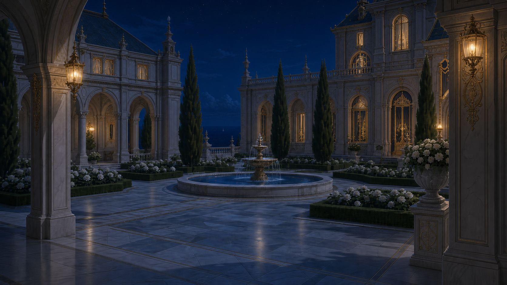 Inner Courtyard, Night
