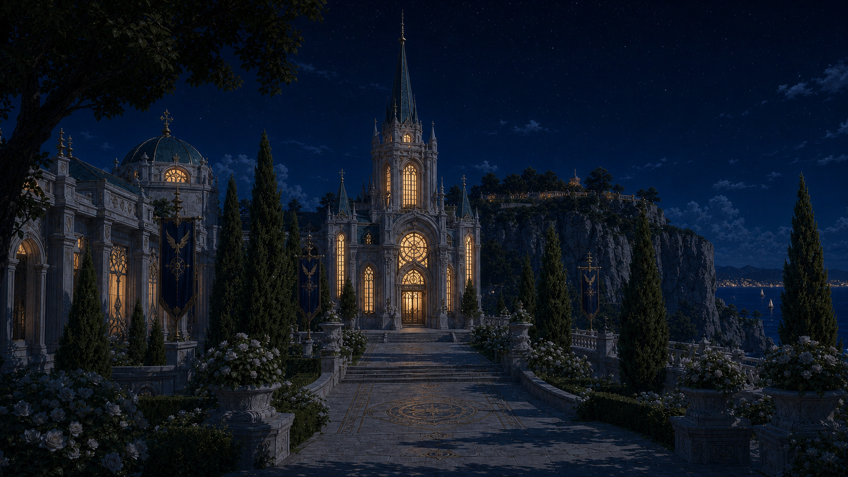 Chapel Exterior, Night