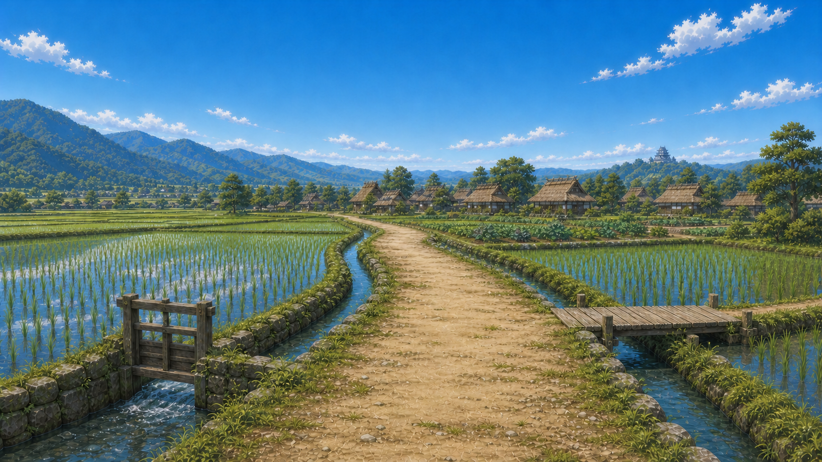 Rice Paddies Raised Path, Base