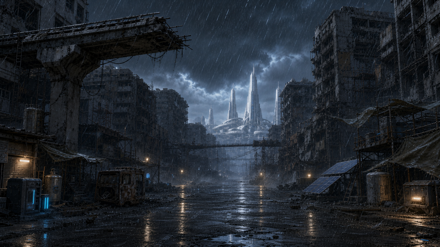Collapsed Outer Residential Canyon, 外縁暴風・退避