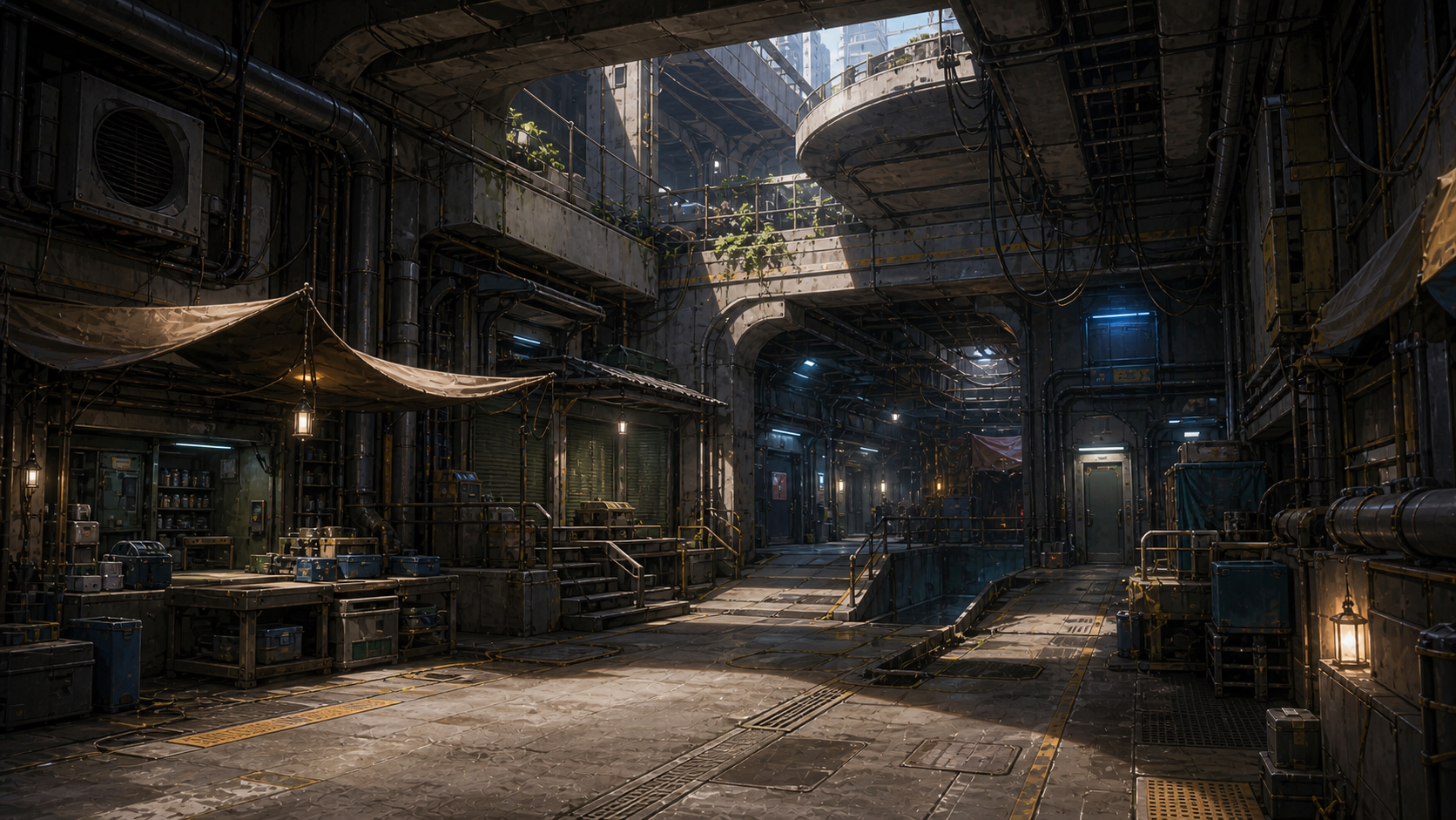 Underground Market Entrance Alley, Base