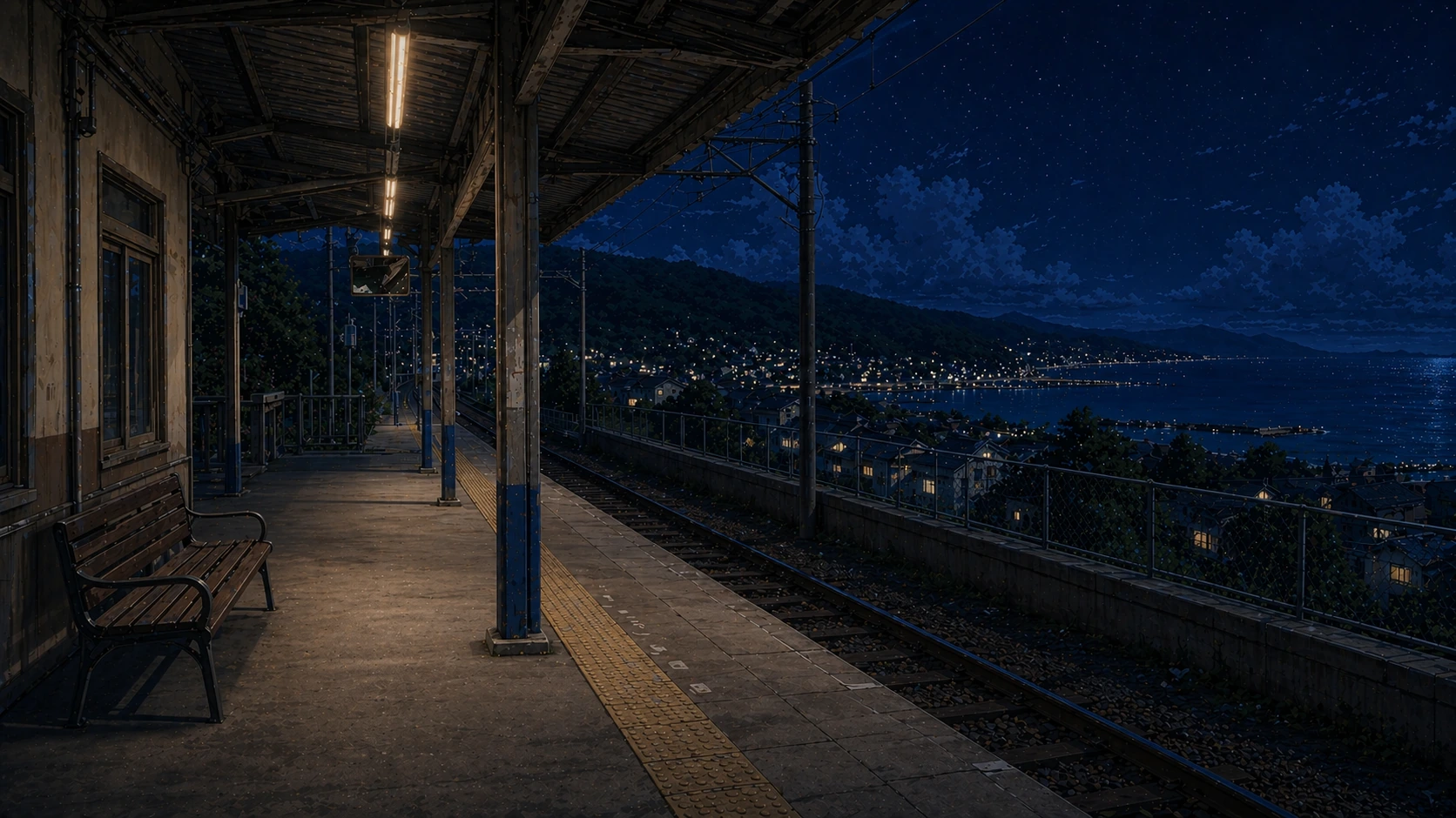 Station Platform, Night