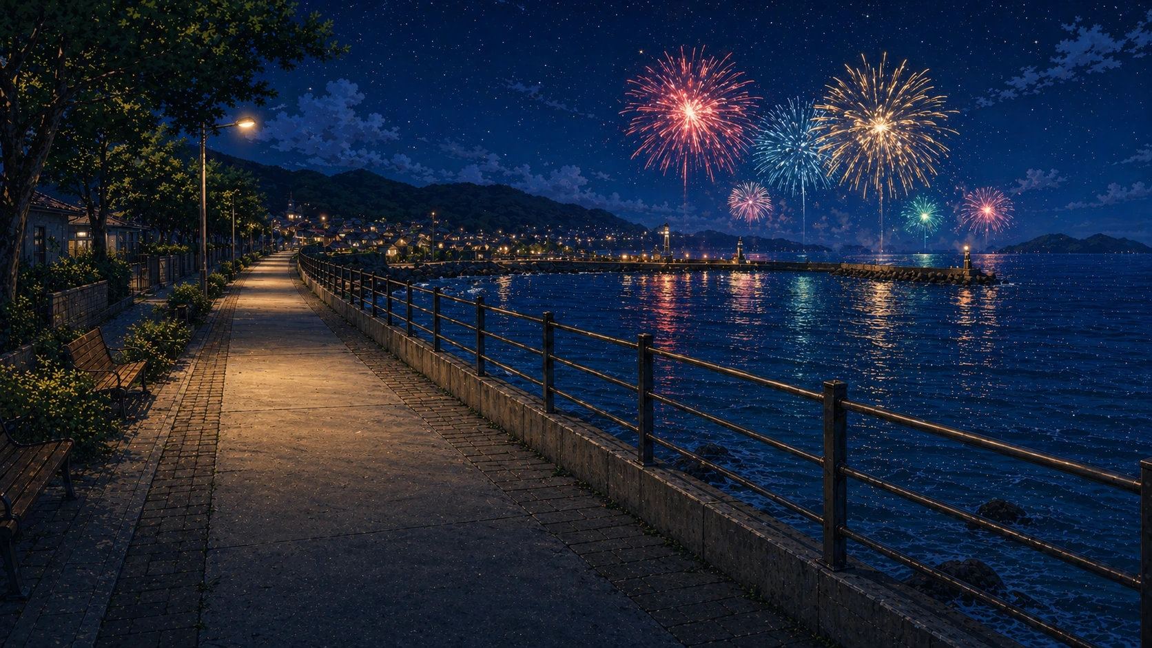 Seawall Promenade, Fireworks